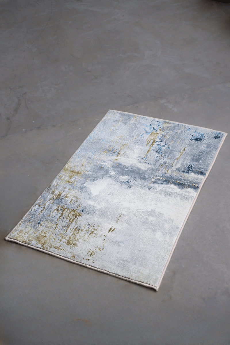 Golden Sapphire Floor Mat | Polyfibre Cashmere - The Carpetier™