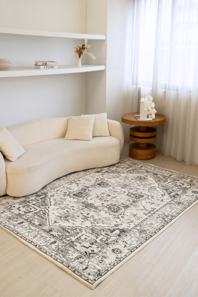 Grey Imperial Carpet | Polyfibre Cashmere - The Carpetier™