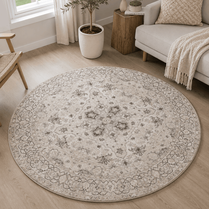 Greystone Heritage Round Carpet | Polyfibre Cashmere - The Carpetier™