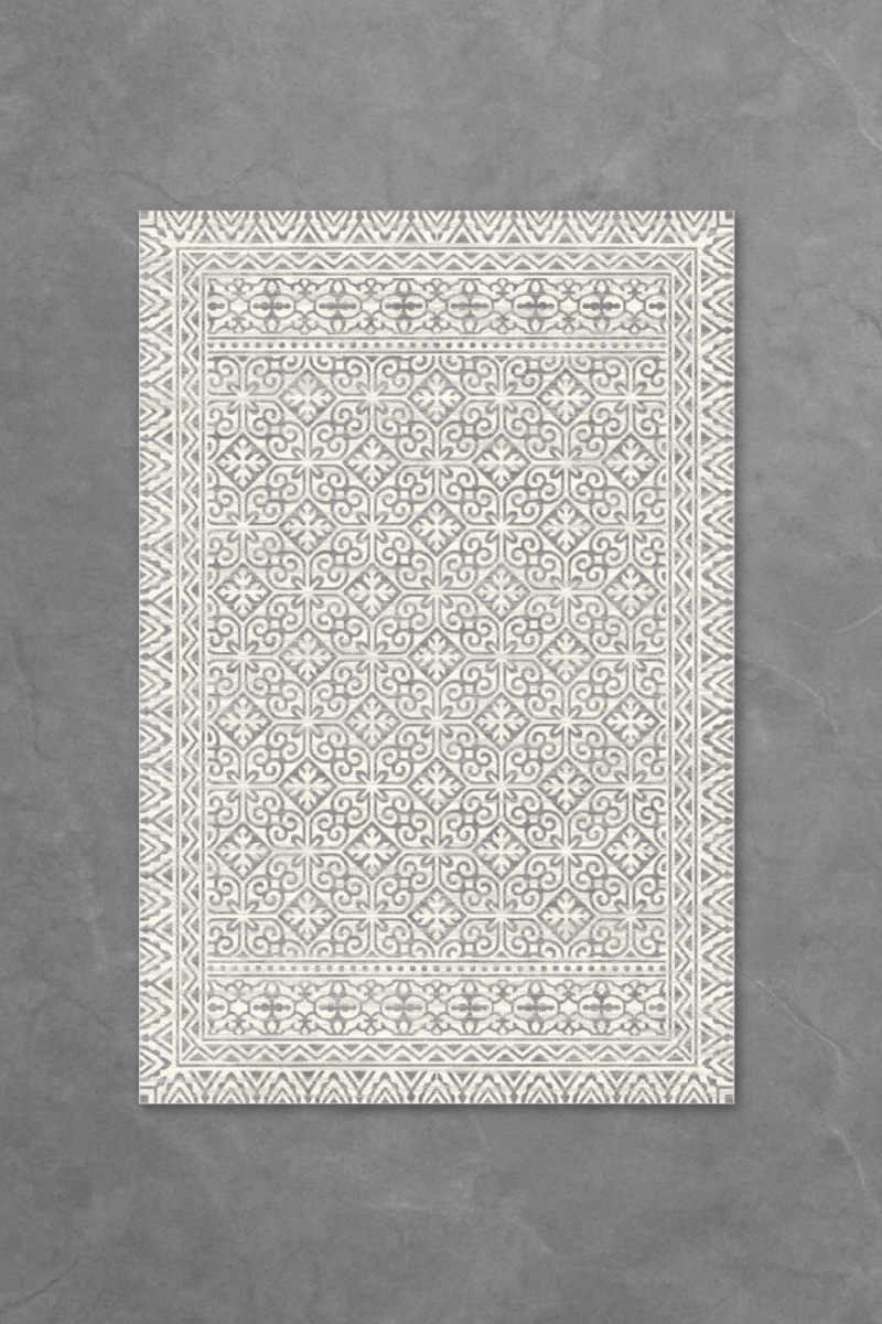 Heritage Tiles Floor Mat | Polyfibre Cashmere - The Carpetier™