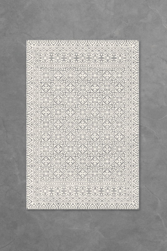 Heritage Tiles Floor Mat | Polyfibre Cashmere - The Carpetier™