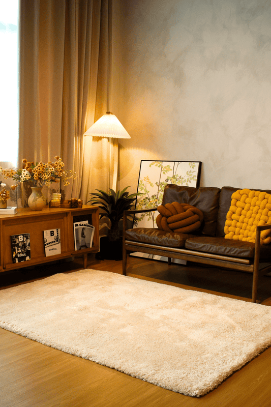 Ivory Cream LuxeFur Carpet | LuxeFur Dyed Series - The Carpetier™