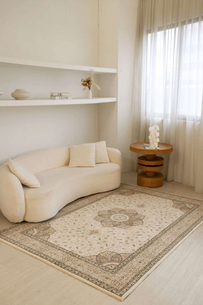 Ivory Palace Carpet | Polyfibre Cashmere - The Carpetier™