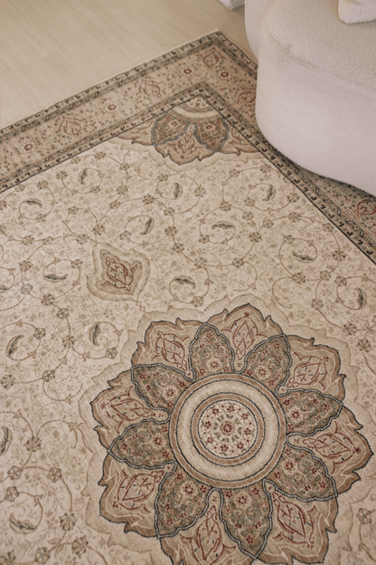 Ivory Palace Carpet | Polyfibre Cashmere - The Carpetier™