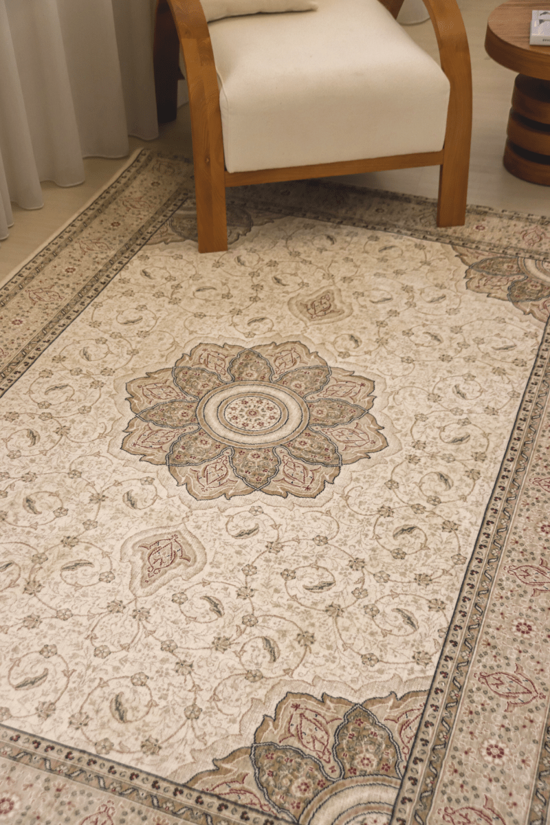 Ivory Palace Carpet | Polyfibre Cashmere - The Carpetier™