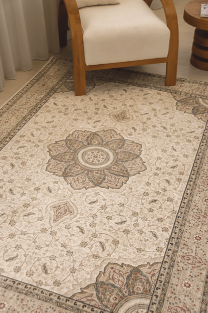 Ivory Palace Carpet | Polyfibre Cashmere - The Carpetier™