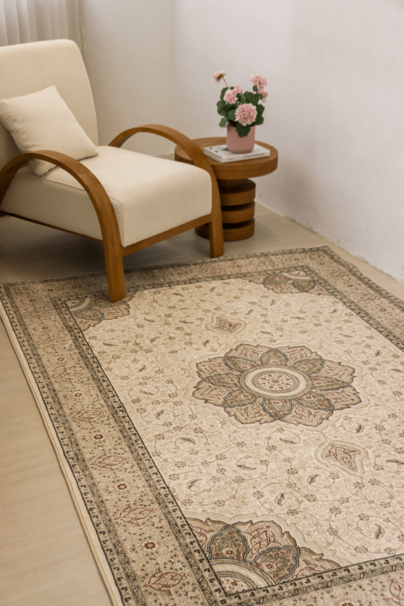 Ivory Palace Carpet | Polyfibre Cashmere - The Carpetier™