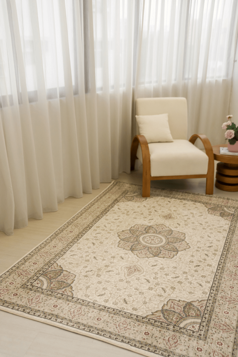 Ivory Palace Carpet | Polyfibre Cashmere - The Carpetier™