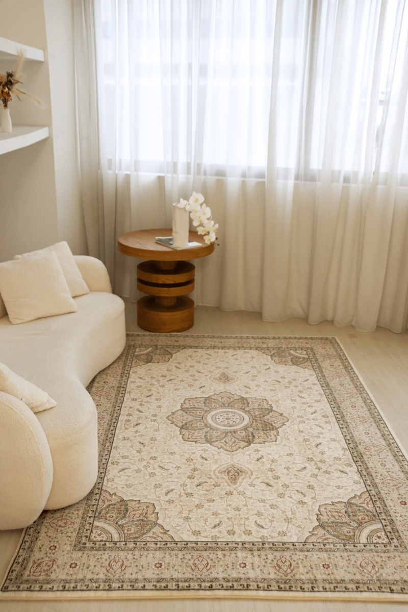 Ivory Palace Carpet | Polyfibre Cashmere - The Carpetier™