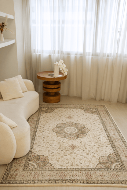 Ivory Palace Carpet | Polyfibre Cashmere - The Carpetier™