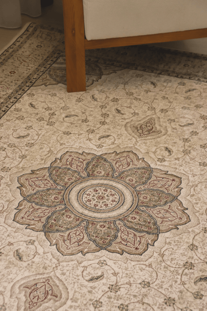 Ivory Palace Carpet | Polyfibre Cashmere - The Carpetier™