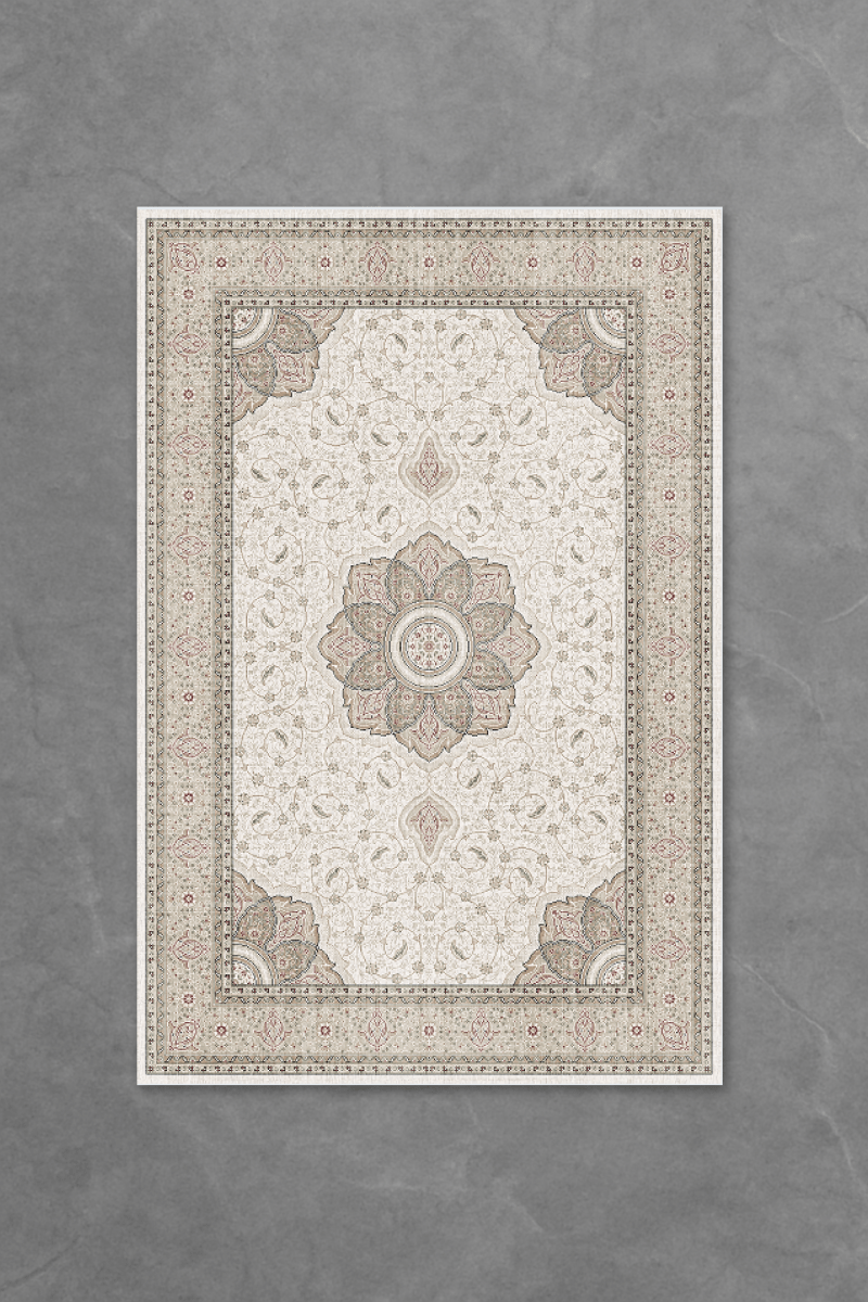 Ivory Palace Floor Mat | Polyfibre Cashmere - The Carpetier™
