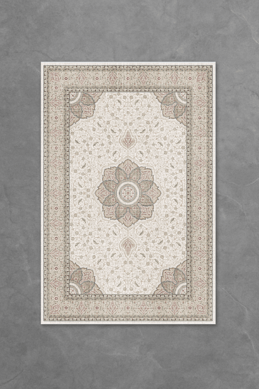 Ivory Palace Floor Mat | Polyfibre Cashmere - The Carpetier™