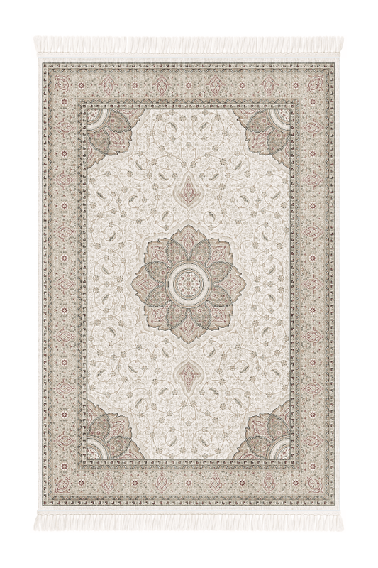 Ivory Palace Prayer Mat | Polyfibre Cashmere - The Carpetier™