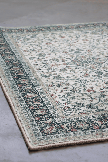 Ivory Roselia Floor Mat | Polyfibre Cashmere - The Carpetier™