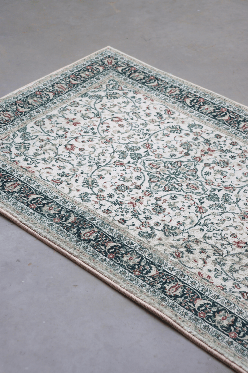 Ivory Roselia Floor Mat | Polyfibre Cashmere - The Carpetier™