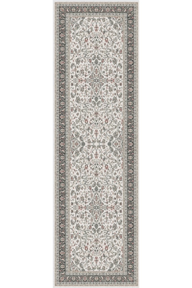 Ivory Roselia Runner | Polyfibre Cashmere - The Carpetier™