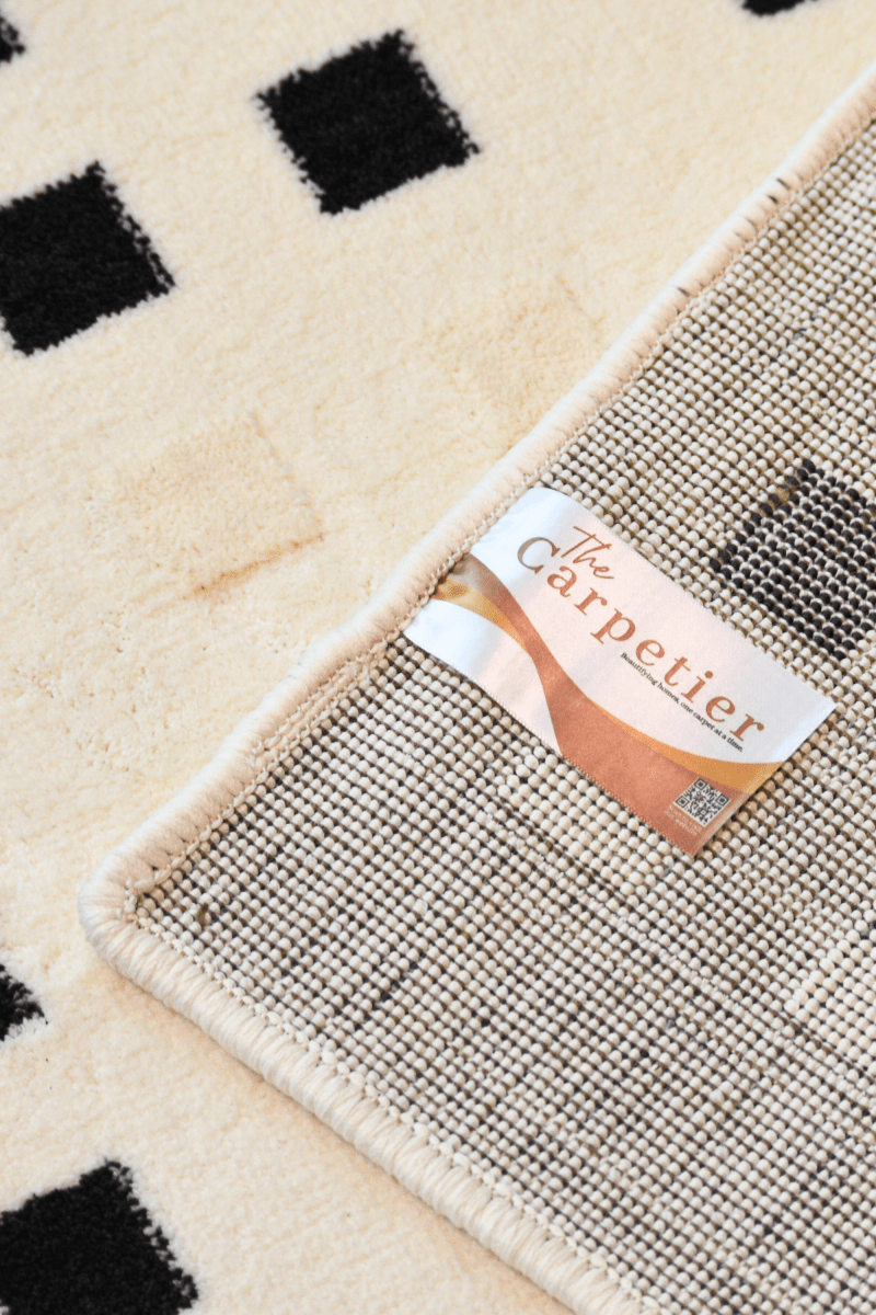 Japandi Checkered Carpet | Wilton Dyed Series - The Carpetier™