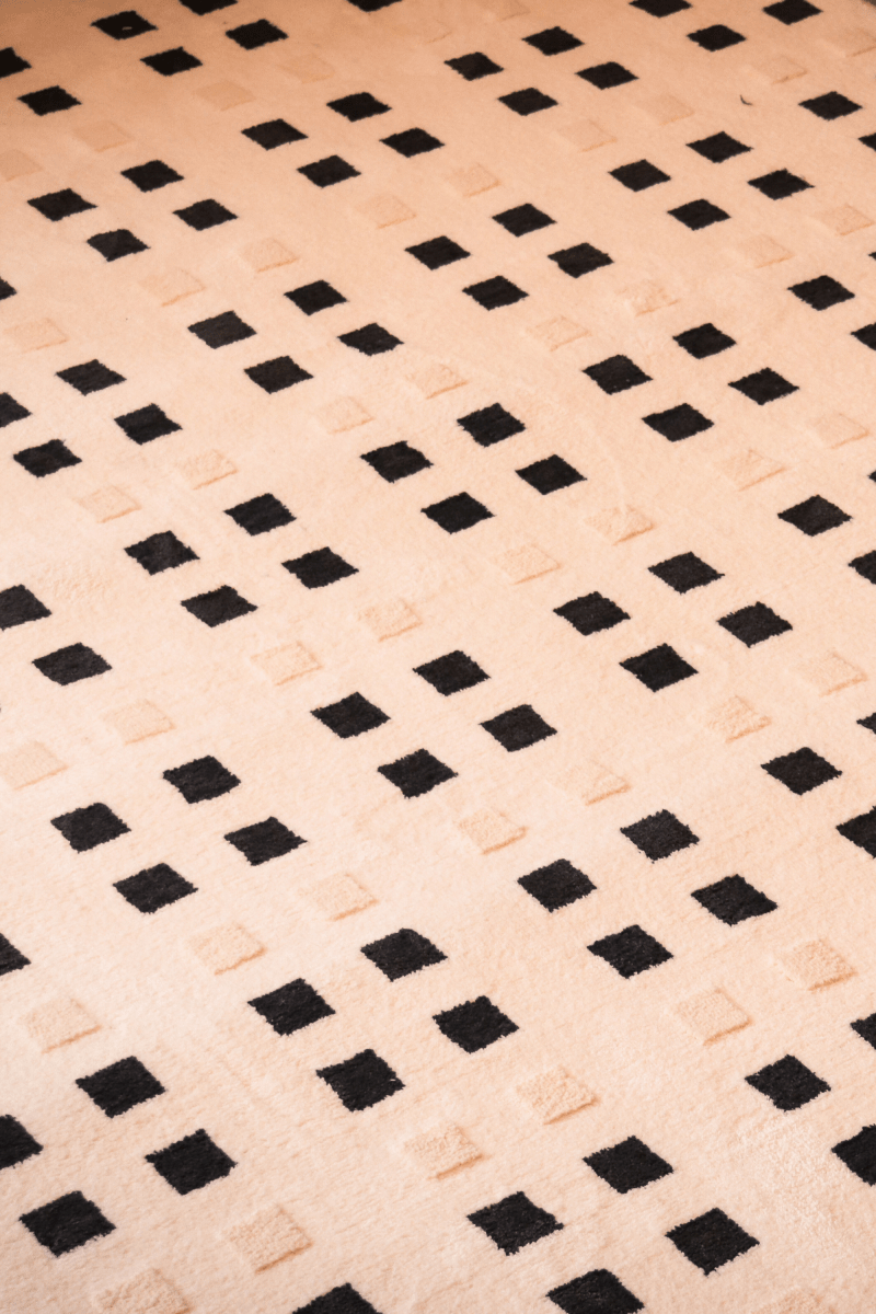 Japandi Checkered Carpet | Wilton Dyed Series - The Carpetier™