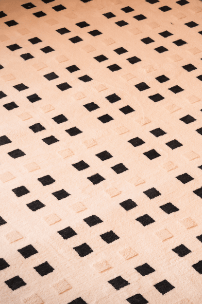 Japandi Checkered Carpet | Wilton Dyed Series - The Carpetier™