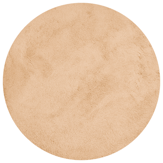 Latte Brown Round Carpet | Cloud Fur Series - The Carpetier™