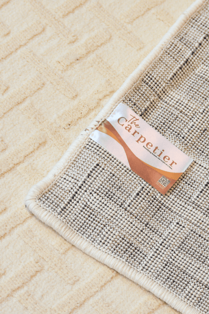 Lattice Cream Carpet | Wilton Dyed Series - The Carpetier™