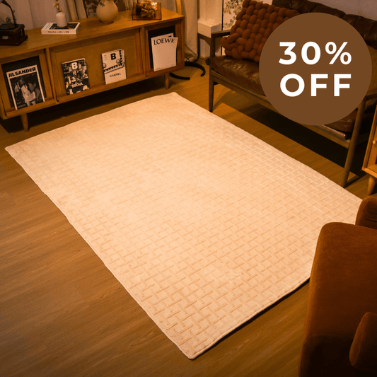 Lattice Cream Carpet | Wilton Dyed Series - The Carpetier™