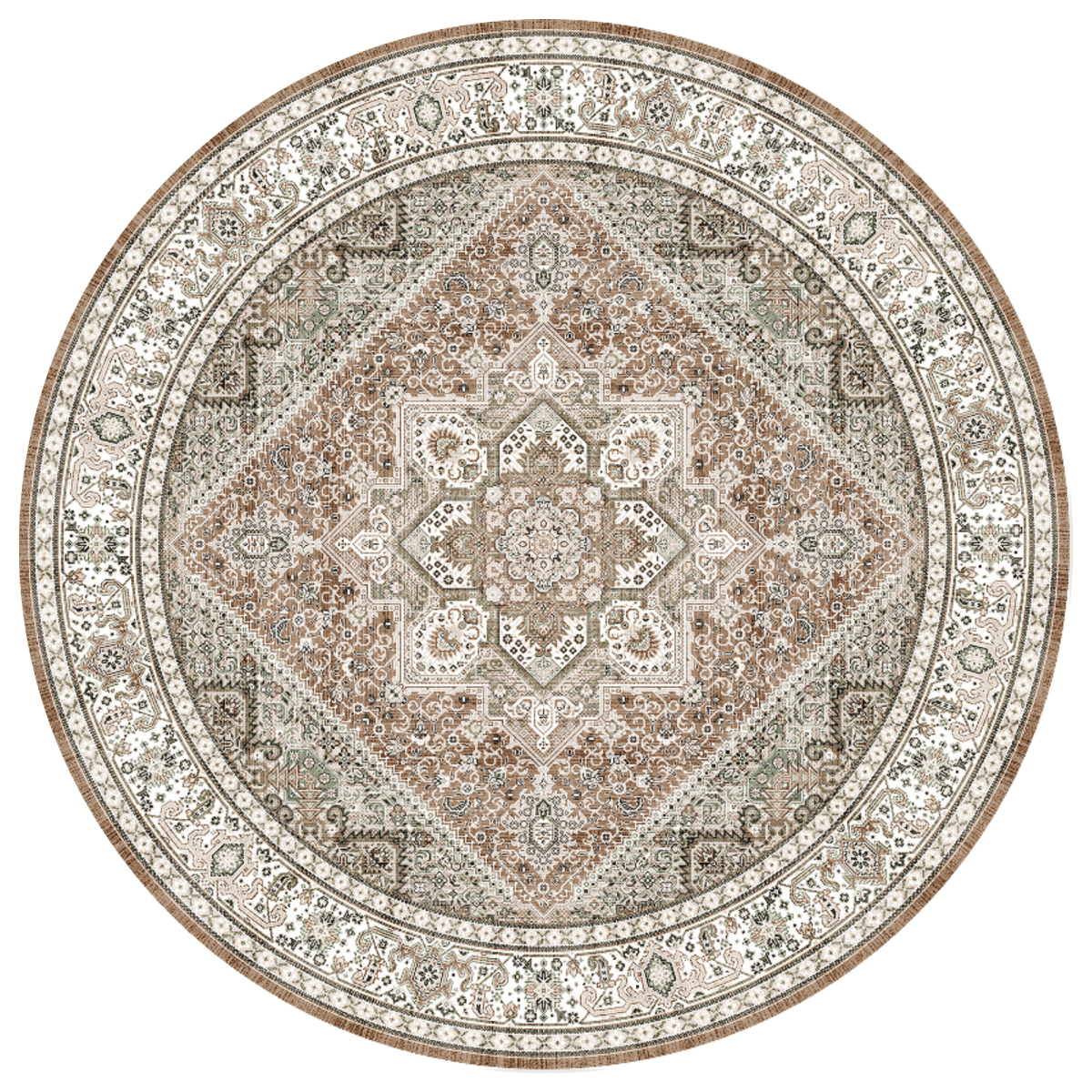 Medina Garden Round Carpet | Polyfibre Cashmere - The Carpetier™