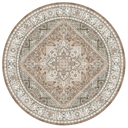 Medina Garden Round Carpet | Polyfibre Cashmere - The Carpetier™