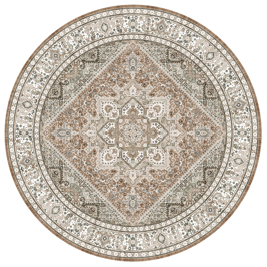 Medina Garden Round Carpet | Polyfibre Cashmere - The Carpetier™