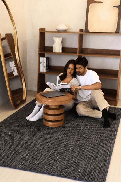Oxford Blue & Walnut Multi - Coloured Loop Pile Carpet | Earth Series - The Carpetier™