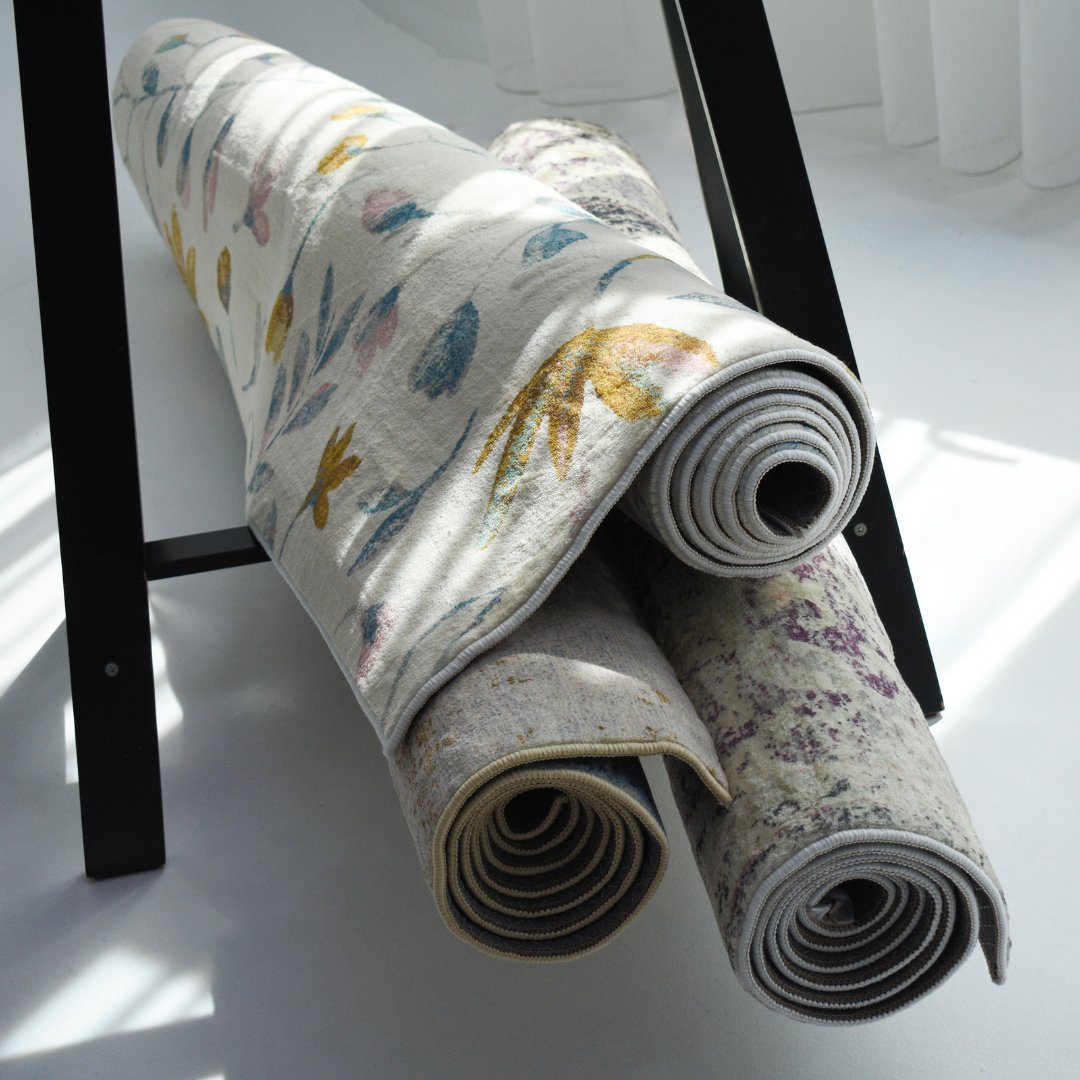 Pastel Garden Carpet | Abstract | Polyfibre Cashmere Series - The Carpetier™