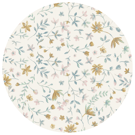 Pastel Garden Round Carpet | Polyfibre Cashmere - The Carpetier™