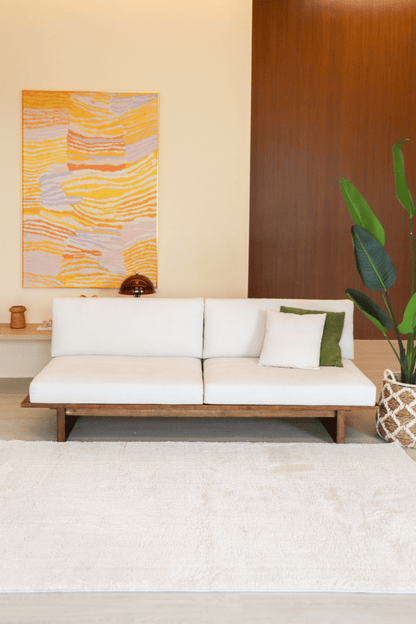 Pearl White Mid - Pile LuxeFur Carpet | LuxeFur - The Carpetier™