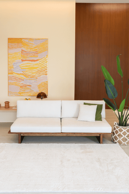 Pearl White Mid - Pile LuxeFur Carpet | LuxeFur - The Carpetier™