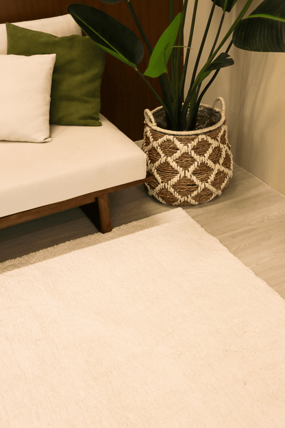 Pearl White Mid - Pile LuxeFur Carpet | LuxeFur - The Carpetier™