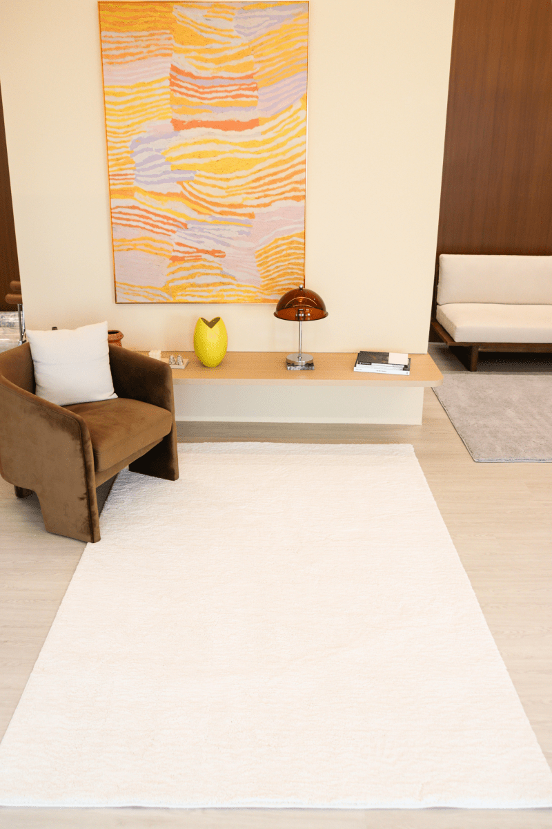 Pearl White Mid - Pile LuxeFur Carpet | LuxeFur - The Carpetier™
