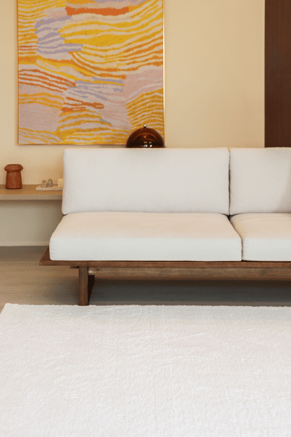 Pearl White Mid - Pile LuxeFur Carpet | LuxeFur - The Carpetier™