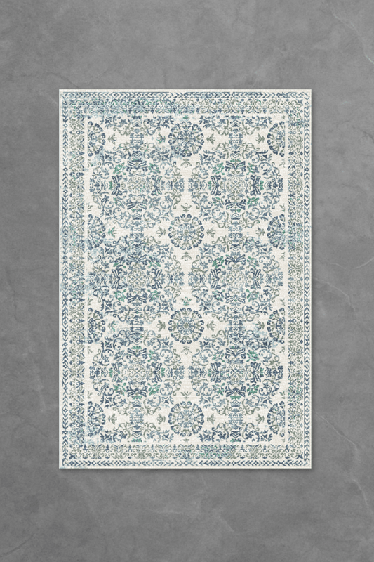 Porcelain Palace Floor Mat | Polyfibre Cashmere - The Carpetier™