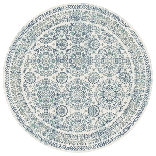 Porcelain Palace Round Carpet | Polyfibre Cashmere - The Carpetier™