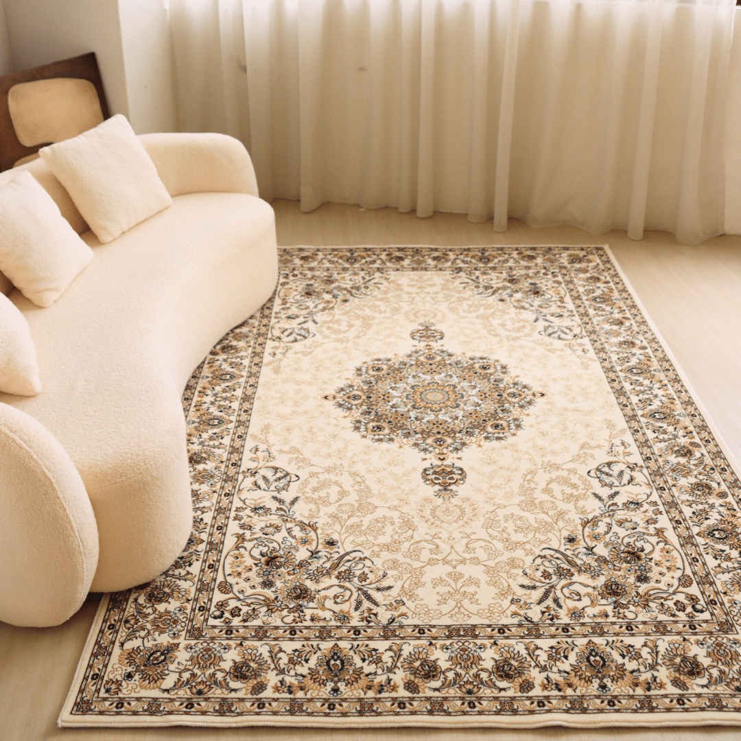 Royal Ivory Carpet | Persian | Polyfibre Cashmere Series - The Carpetier™