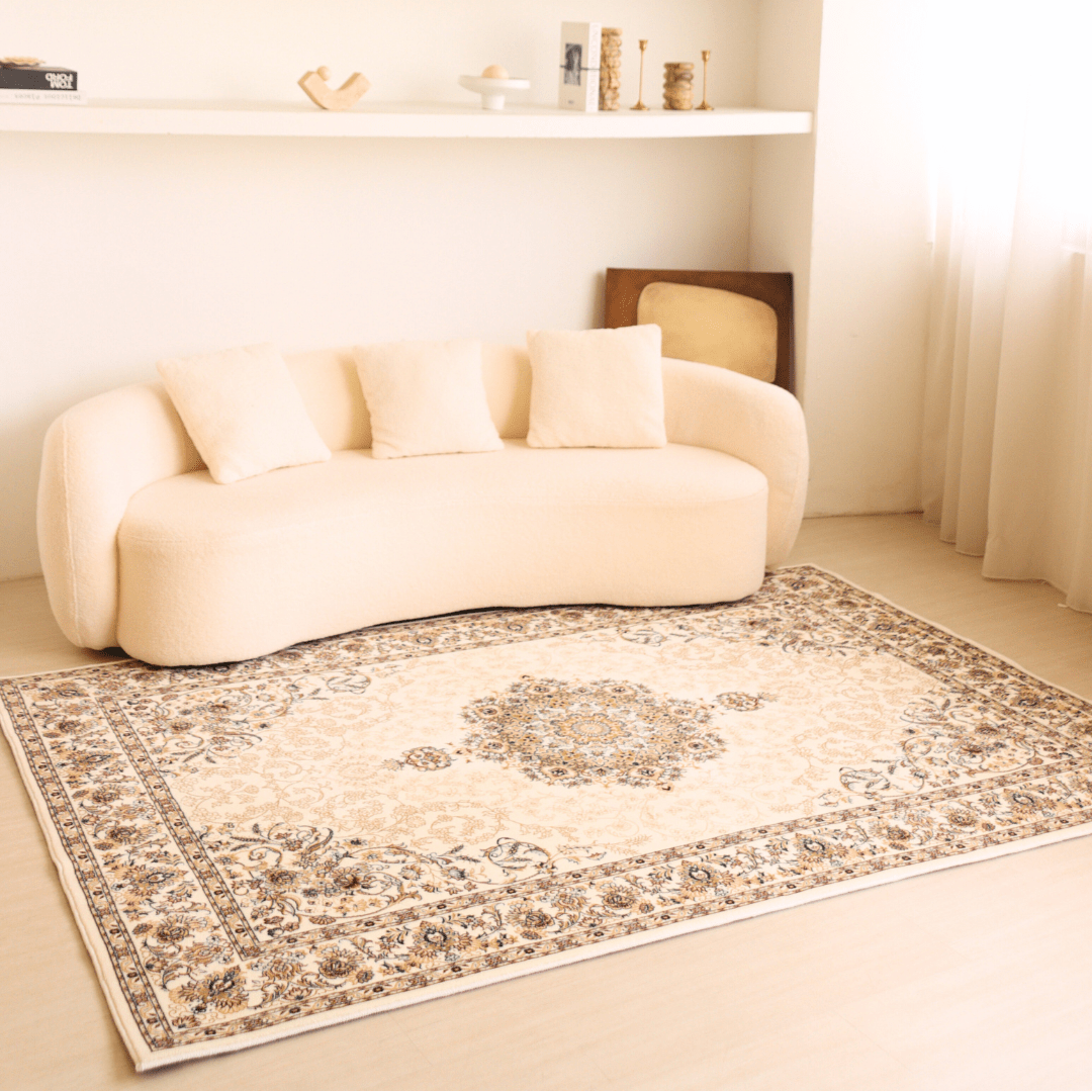 Royal Ivory Carpet | Persian | Polyfibre Cashmere Series - The Carpetier™