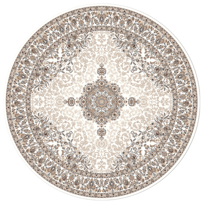 Royal Ivory Round Carpet | Polyfibre Cashmere - The Carpetier™