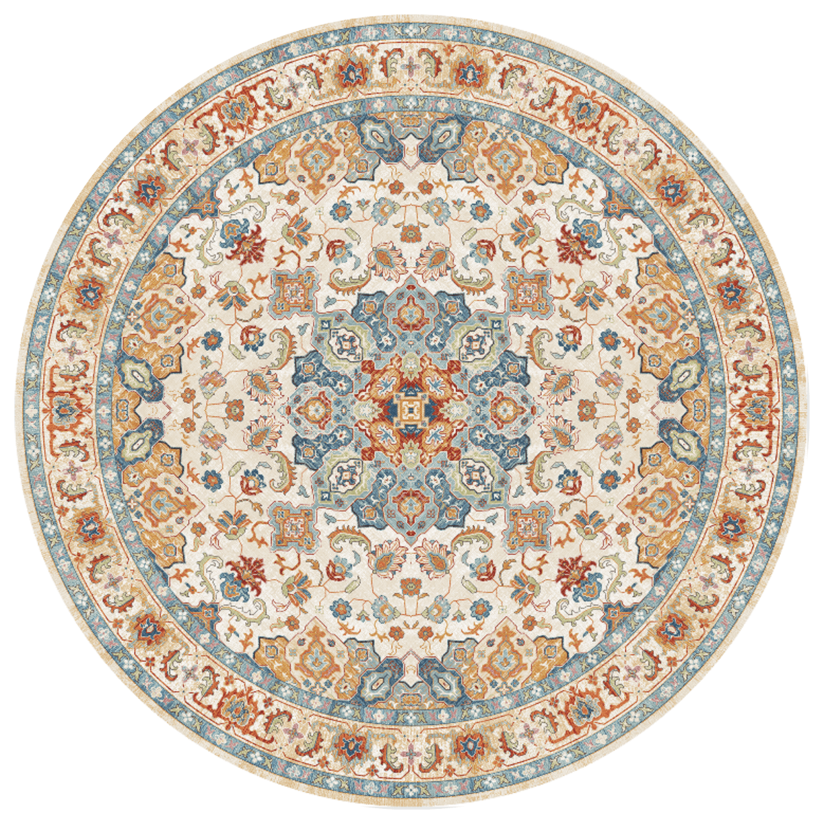 Royal Sienna Round Carpet | Polyfibre Cashmere - The Carpetier™