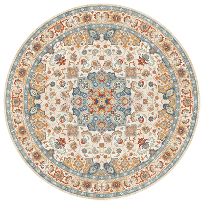 Royal Sienna Round Carpet | Polyfibre Cashmere - The Carpetier™
