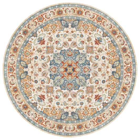 Royal Sienna Round Carpet | Polyfibre Cashmere - The Carpetier™