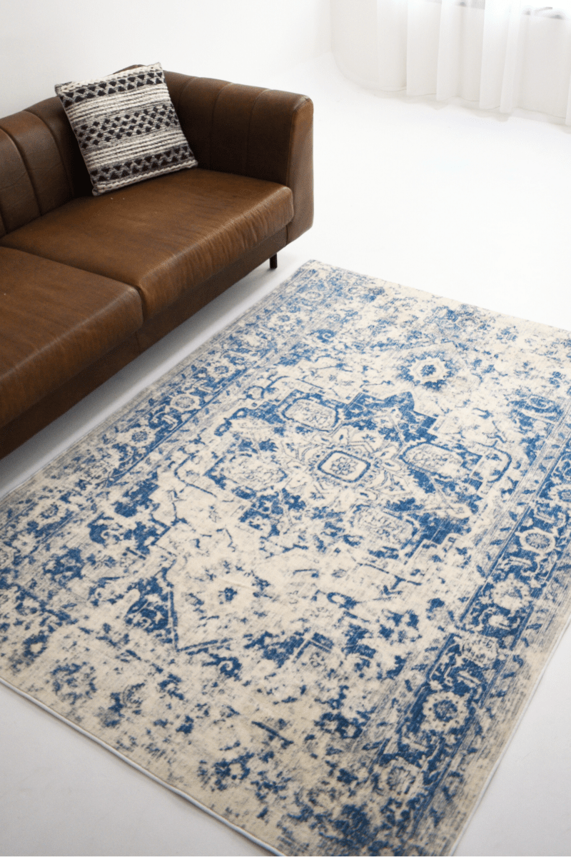 Rustic Sapphire Carpet | Persian | Polyfibre Cashmere Series - The Carpetier™