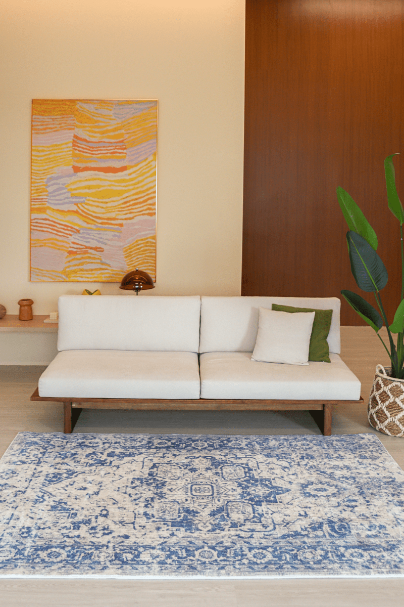 Rustic Sapphire Carpet | Polyfibre Cashmere - The Carpetier™