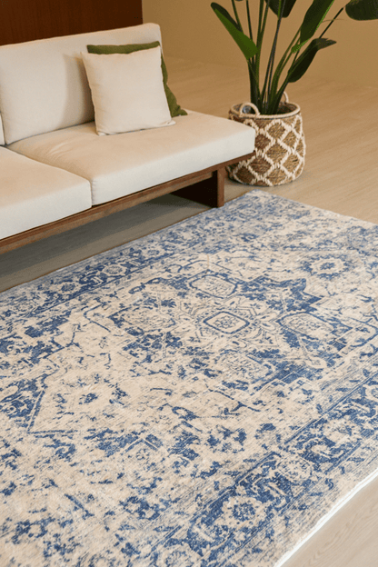 Rustic Sapphire Carpet | Polyfibre Cashmere - The Carpetier™