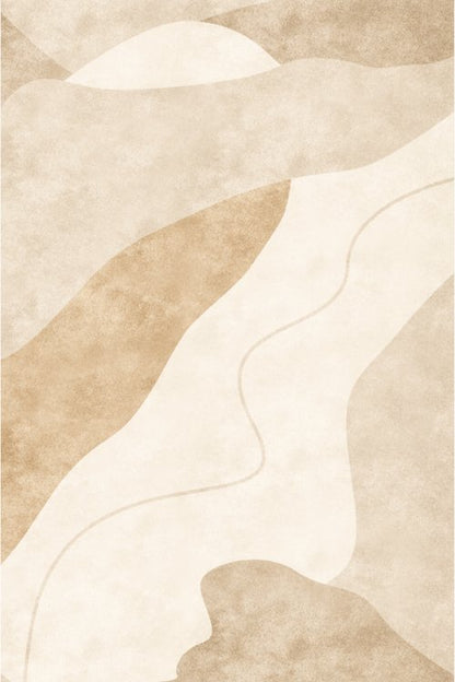 Transform your space with this beige and brown carpet featuring an wave design. Perfect for adding warmth to interiors.